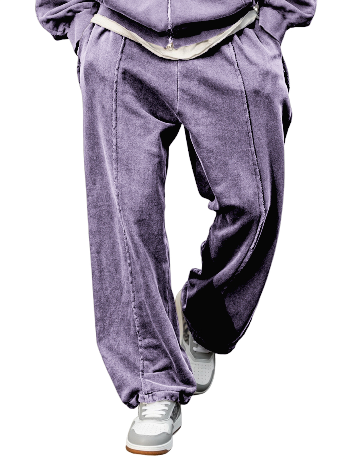 Stilvolle Herrenhose mit geteiltem Liniendesign für jeden Tag-deurabatt