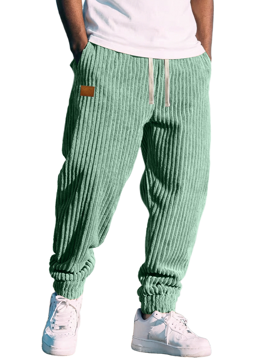 Retro-Jogginghose aus Cord für Herren mit Logostreifen-deurabatt
