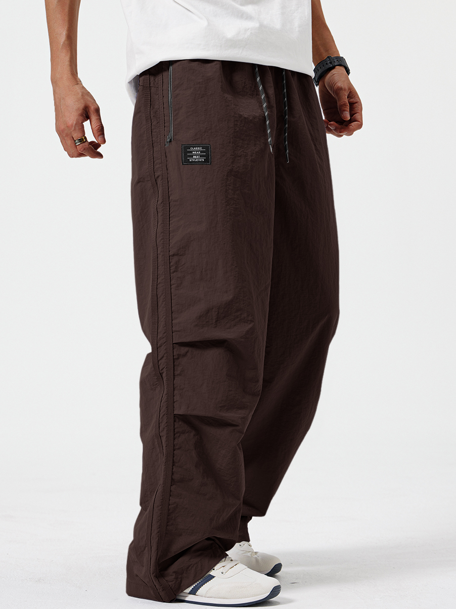 Herren Stilvolle Retro Outdoor Sport Bestickte Logo Taschenhose-deurabatt