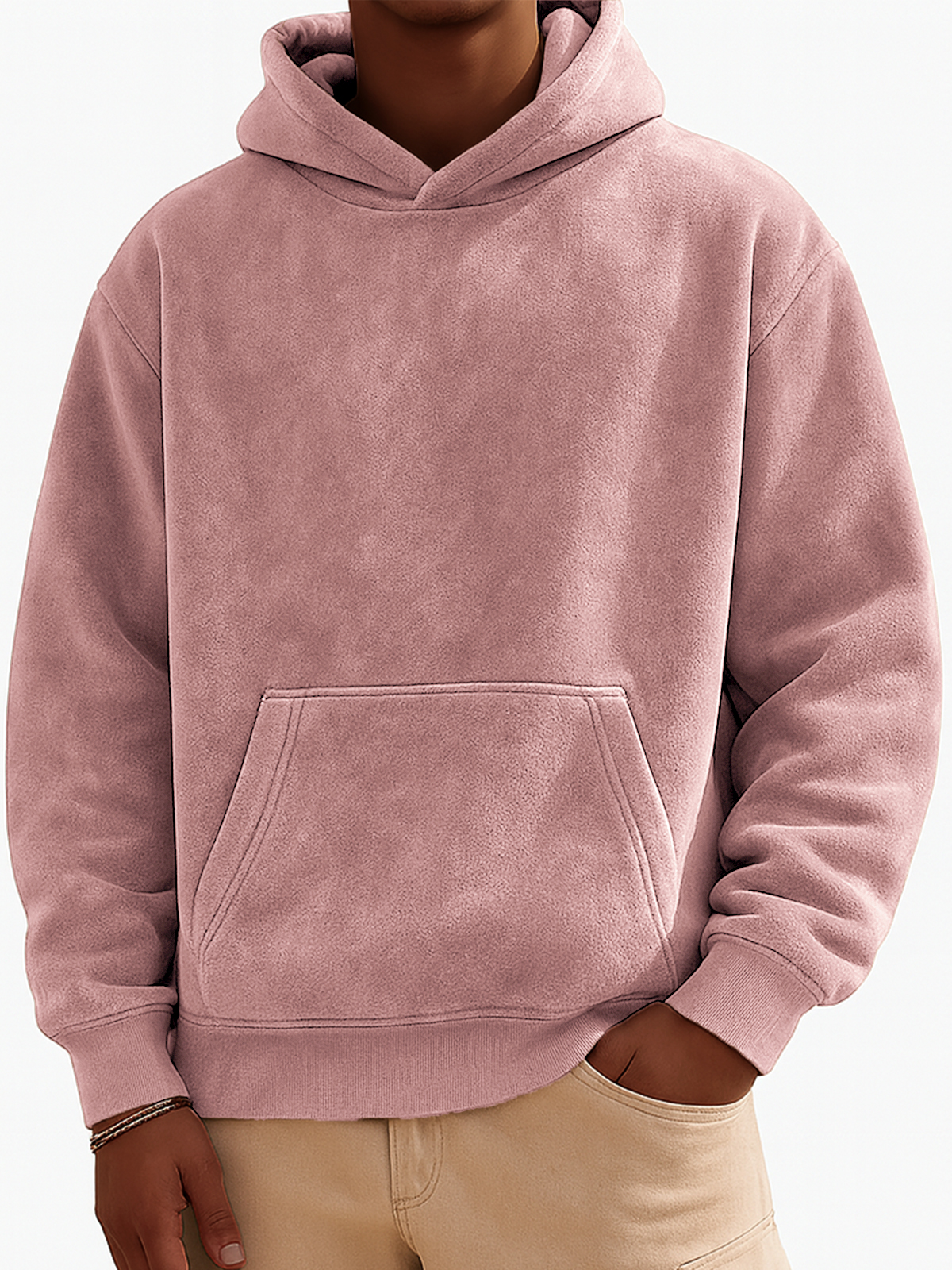 Herren Vintage Wildleder-ähnlicher Abgenutzter Stil Hoodie-deurabatt
