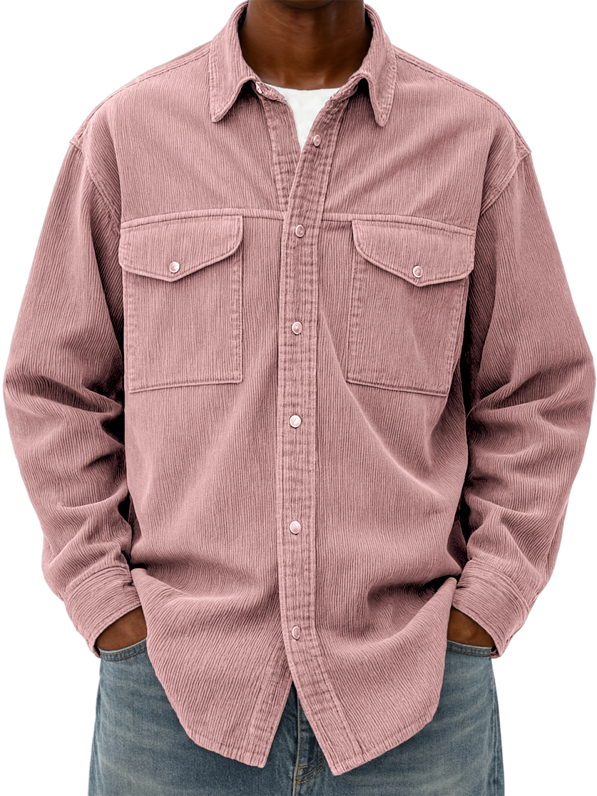 Cordhemd für Herren, Arbeitsjacke mit mehreren Taschen-deurabatt