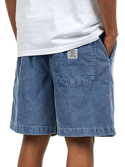Herren Retro Distressed Corduroy Besticktes Logo Lockere Stretchbund Taschen Shorts-ZierMode