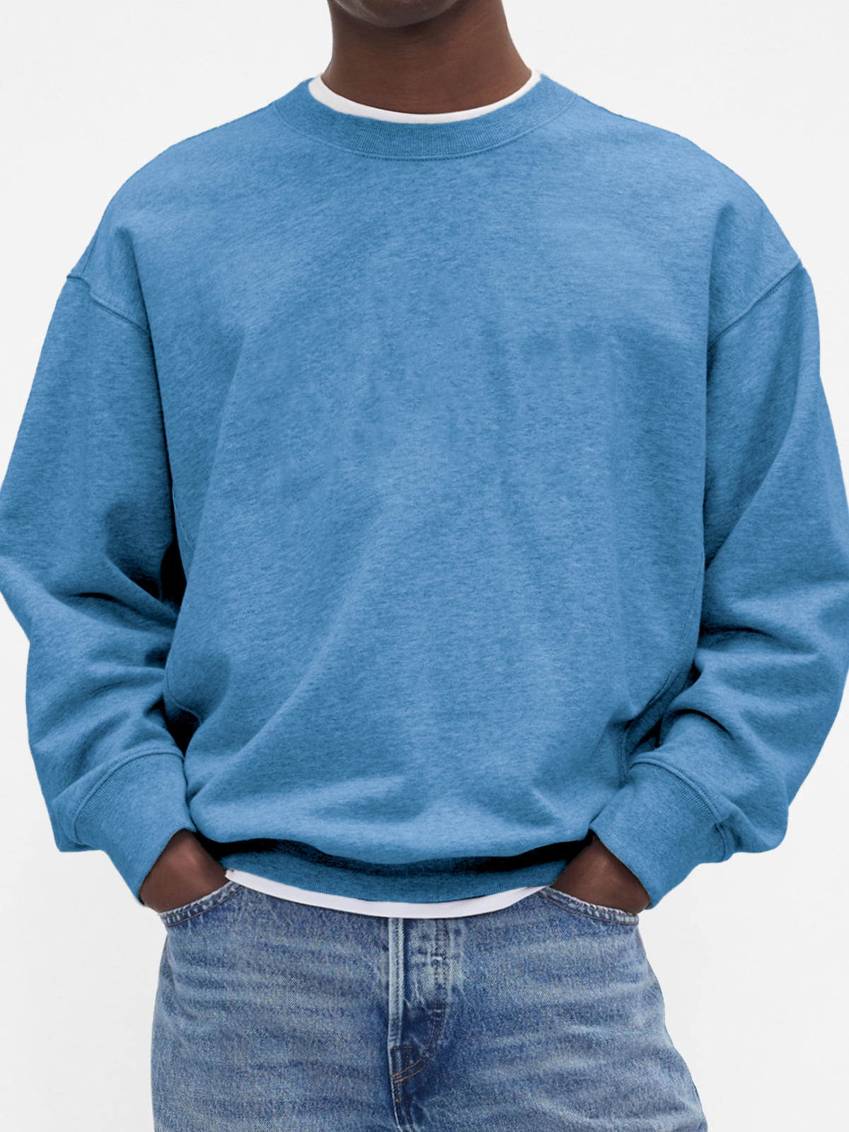 Stilvoller Basic-Pullover für Herren mit Rundhalsausschnitt-deurabatt