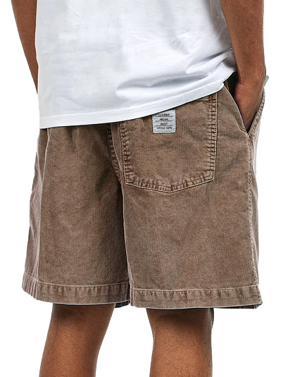 Herren Retro Distressed Corduroy Besticktes Logo Lockere Stretchbund Taschen Shorts-ZierMode