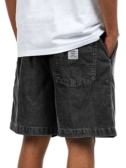 Herren Retro Distressed Corduroy Besticktes Logo Lockere Stretchbund Taschen Shorts-ZierMode