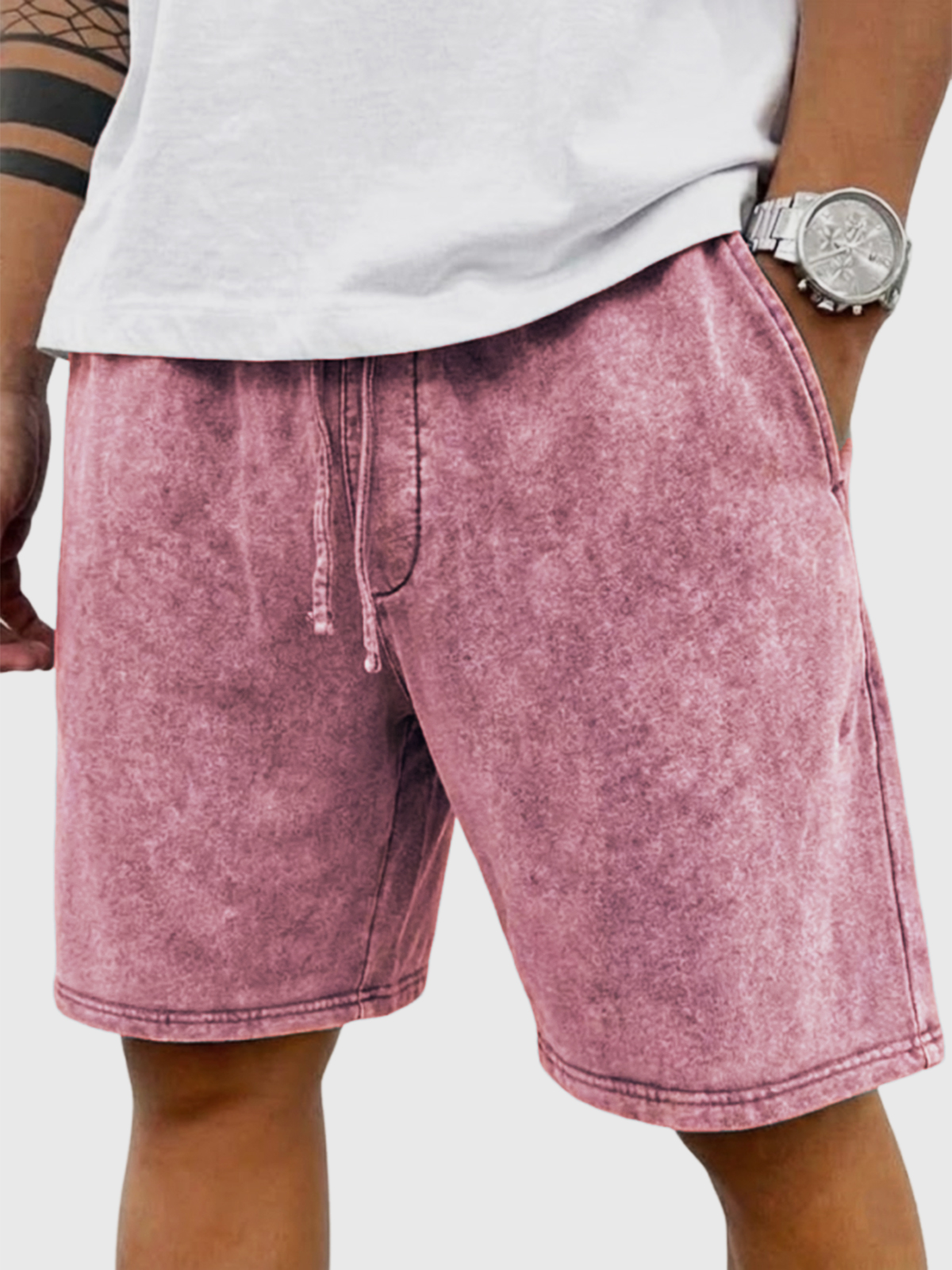 Herren Stilvolle Vintage Schwergewicht Baumwolle Freizeit Schnürshorts-ZierMode