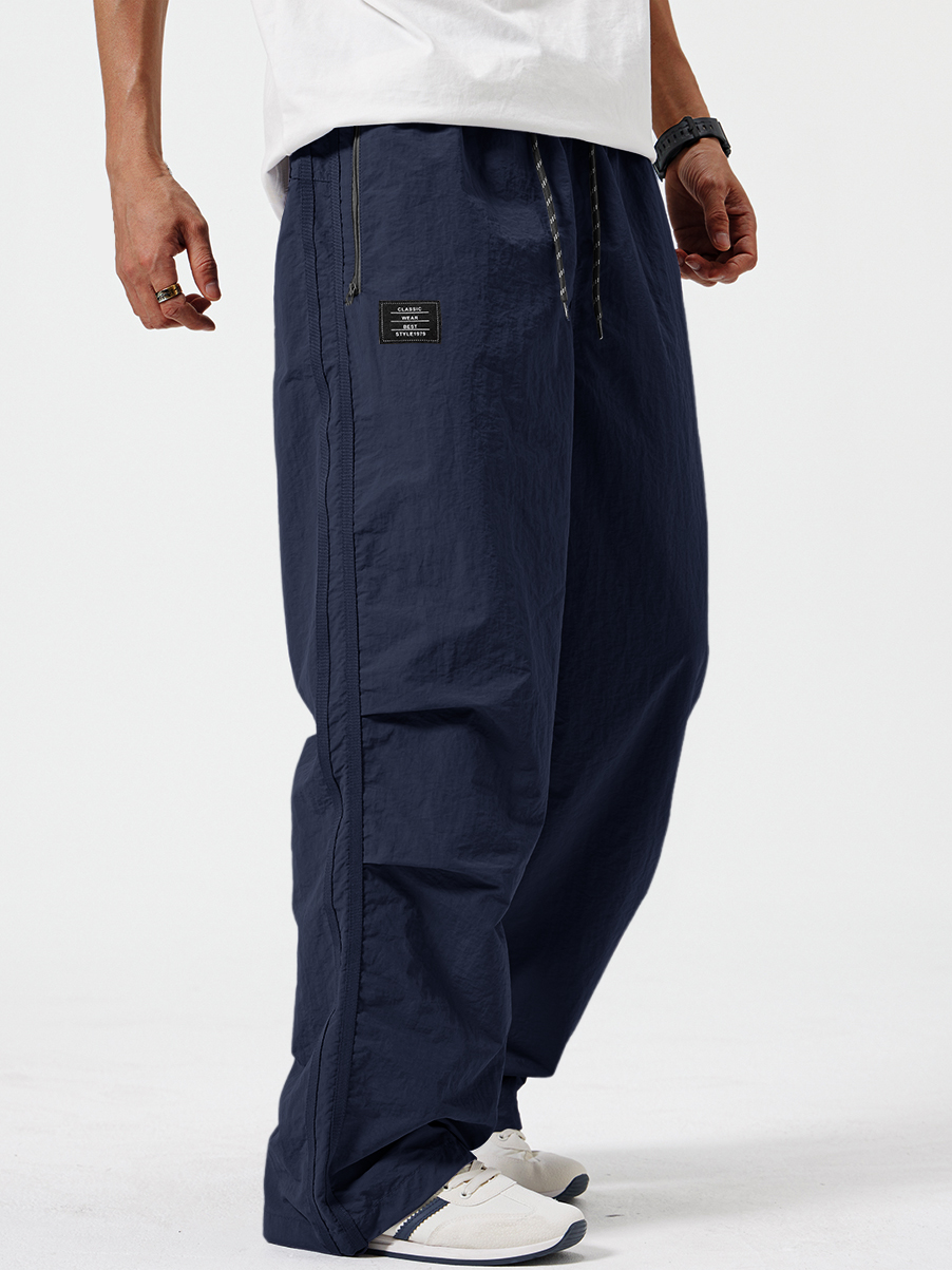 Herren Stilvolle Retro Outdoor Sport Bestickte Logo Taschenhose-deurabatt