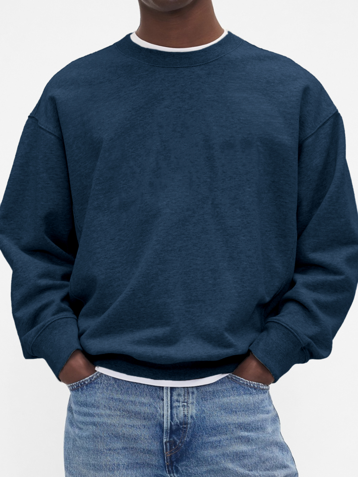 Stilvoller Basic-Pullover für Herren mit Rundhalsausschnitt-deurabatt