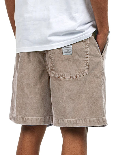 Herren Retro Distressed Corduroy Besticktes Logo Lockere Stretchbund Taschen Shorts-ZierMode