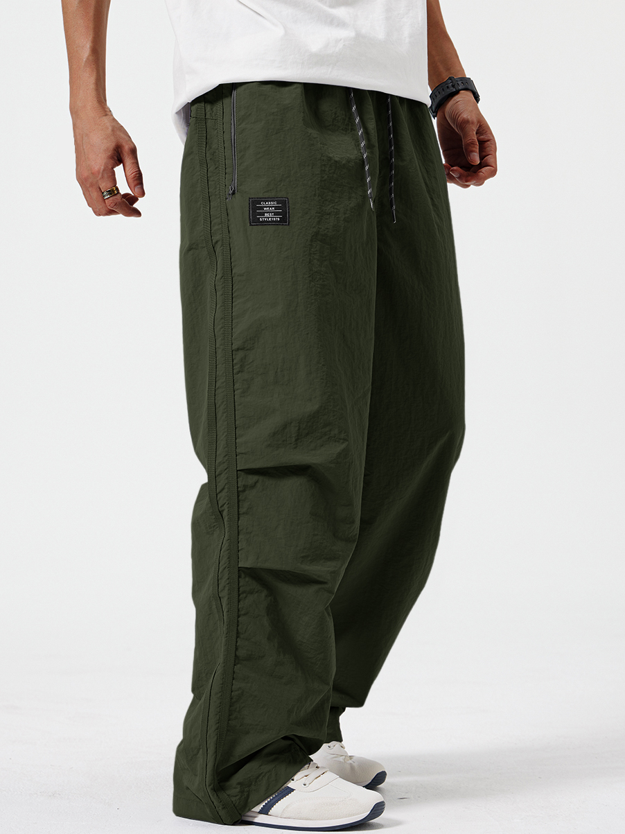 Herren Stilvolle Retro Outdoor Sport Bestickte Logo Taschenhose-deurabatt