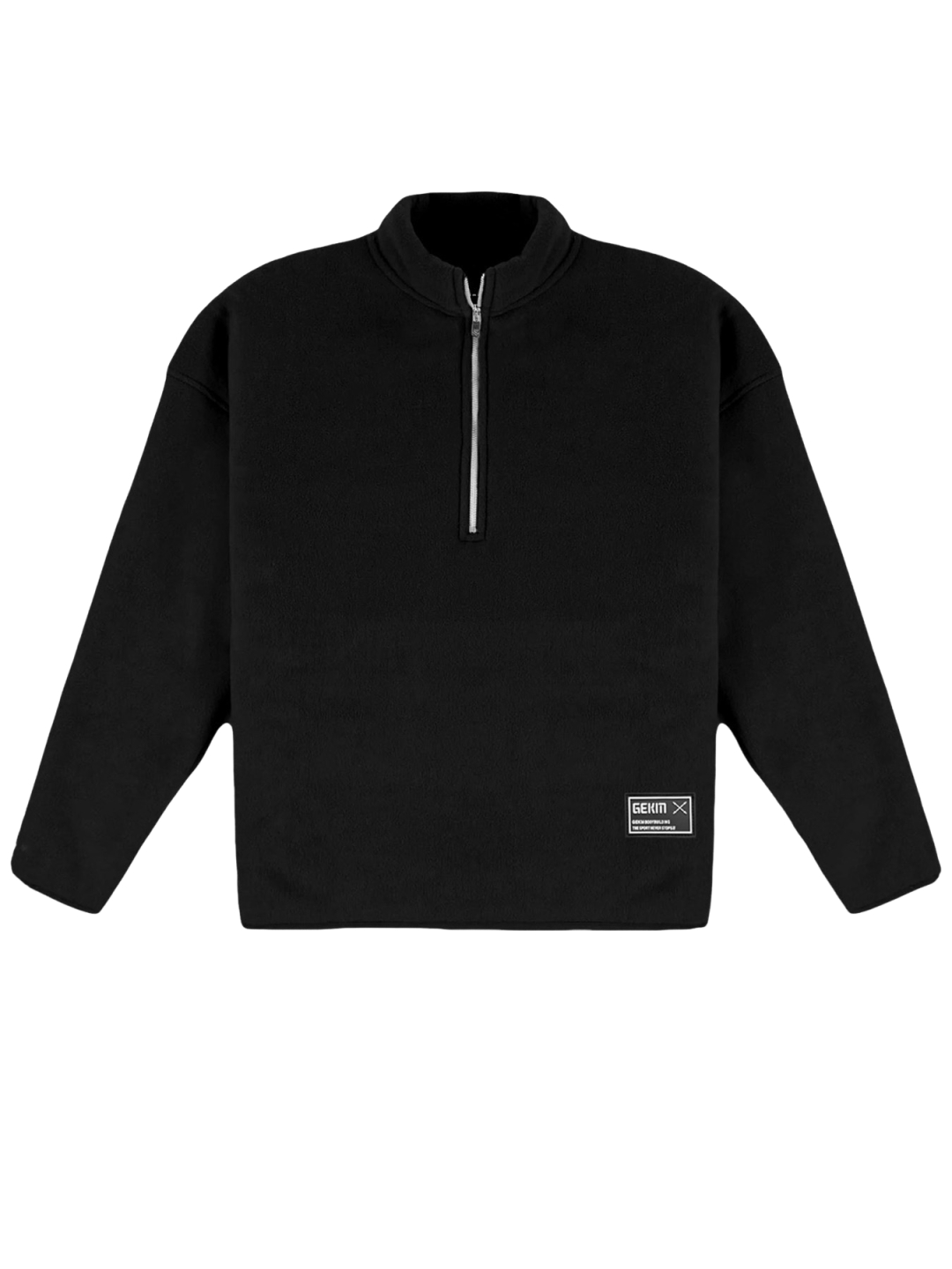 Herren Halbzip Polar Fleece Stehkragen Sweatshirt mit besticktem Etikett-deurabatt