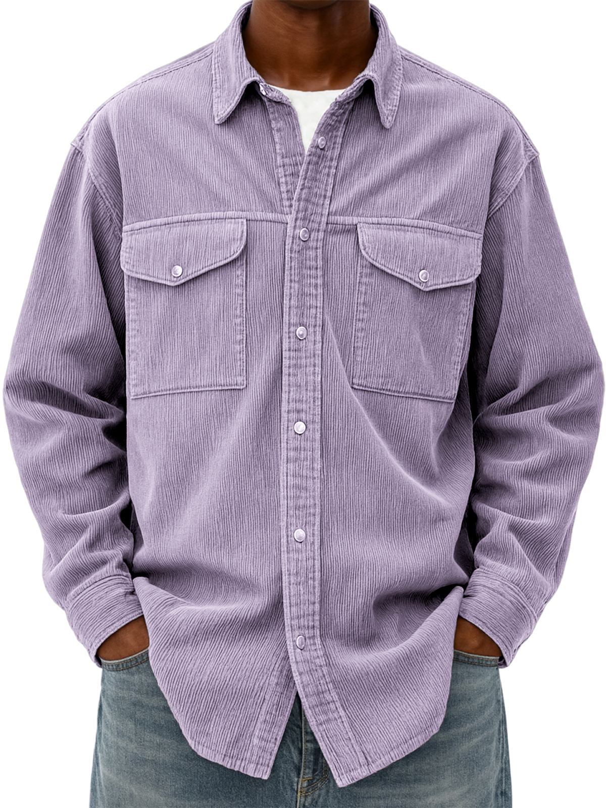 Cordhemd für Herren, Arbeitsjacke mit mehreren Taschen-deurabatt