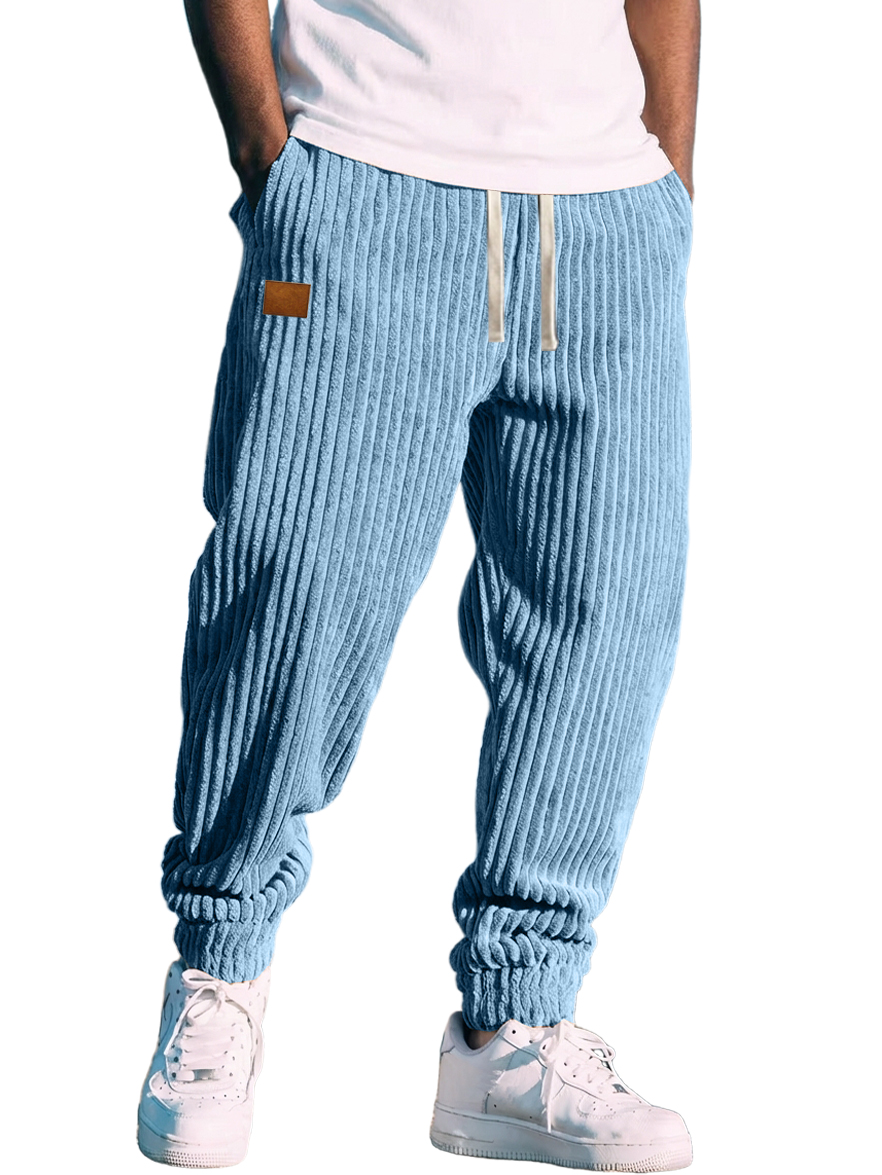 Retro-Jogginghose aus Cord für Herren mit Logostreifen-deurabatt