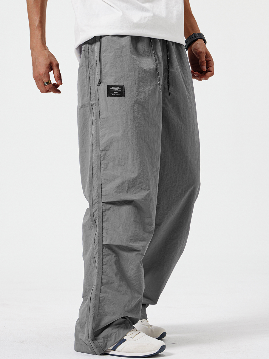 Herren Stilvolle Retro Outdoor Sport Bestickte Logo Taschenhose-deurabatt