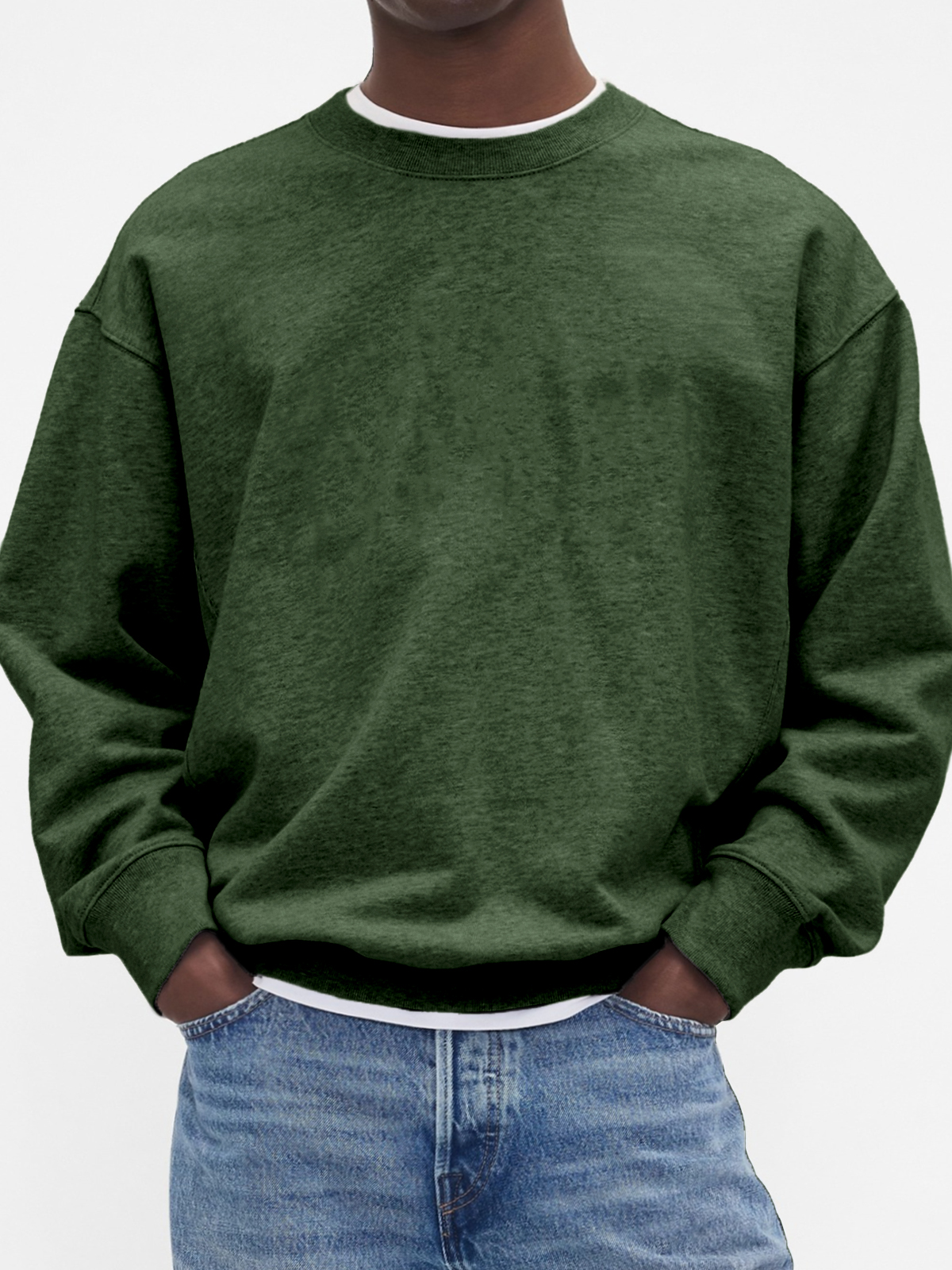 Stilvoller Basic-Pullover für Herren mit Rundhalsausschnitt-deurabatt