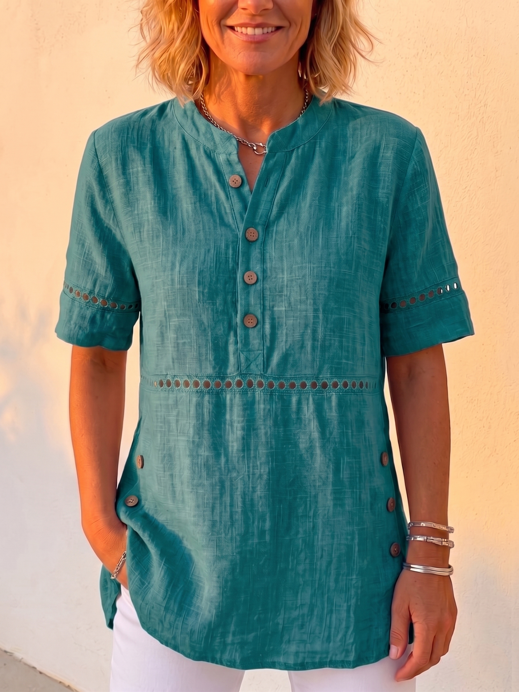 Leinen-Bluse mit Charme: Leicht, kühl, vielseitig-ZierMode