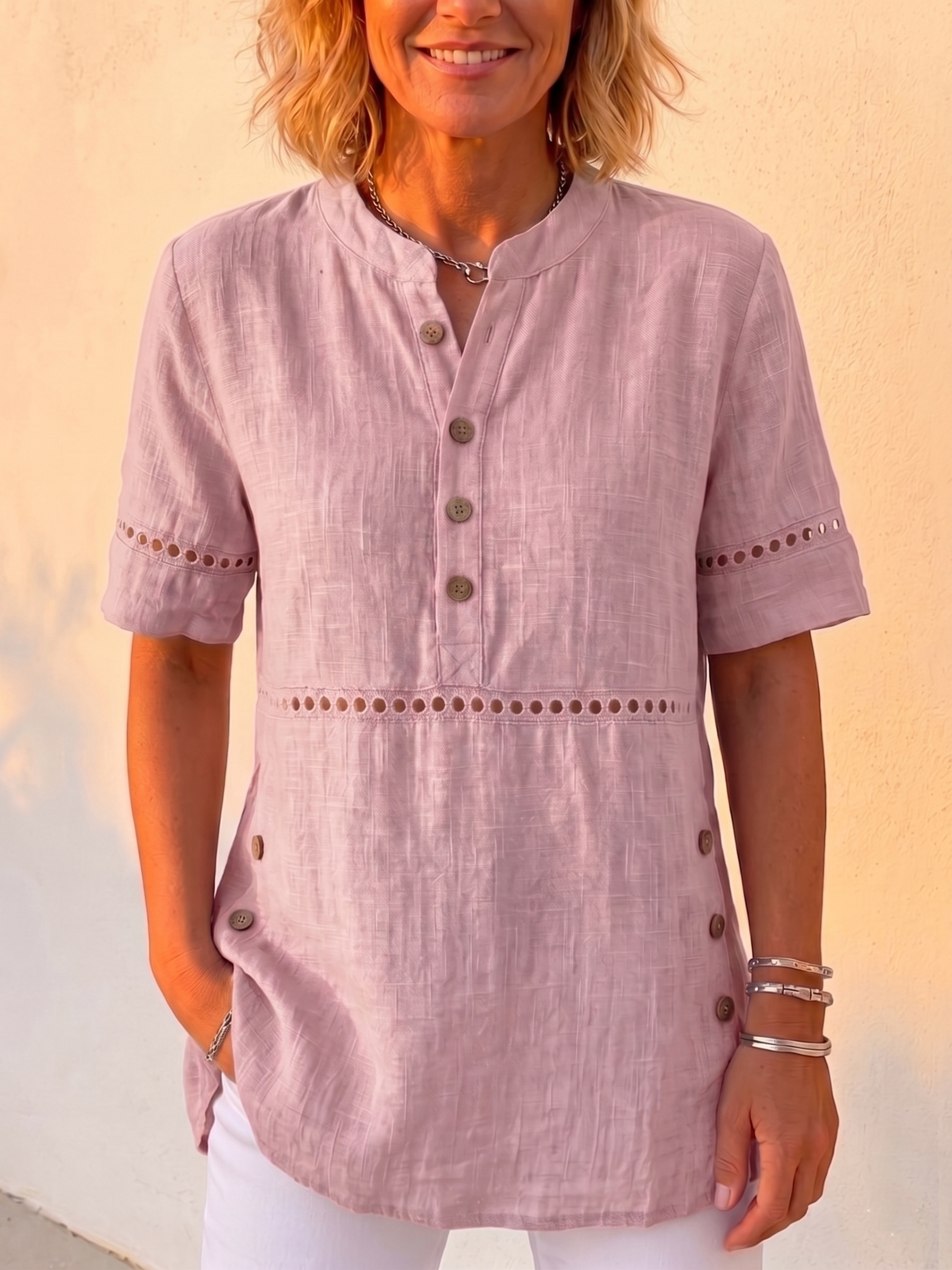 Leinen-Bluse mit Charme: Leicht, kühl, vielseitig-ZierMode