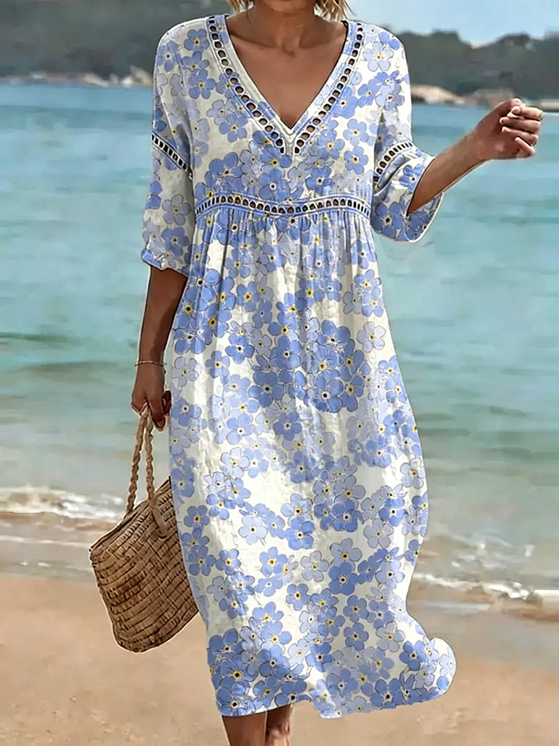 Women's Leisure Vacation Floral Dress