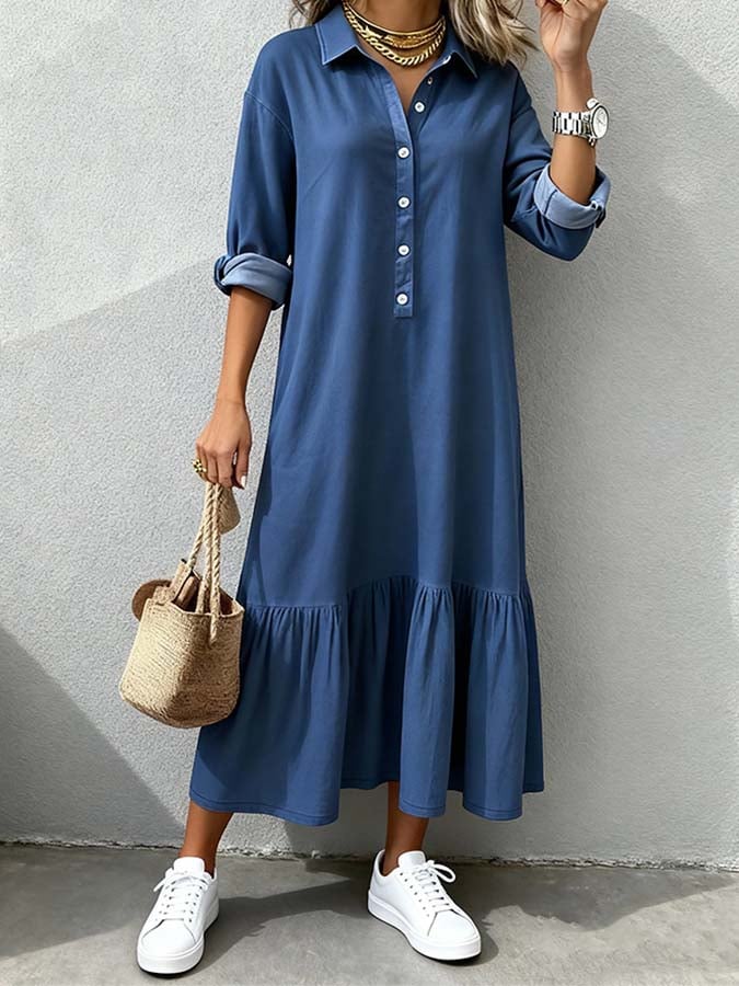 Lässiges Jeanshemdkleid für Damen
