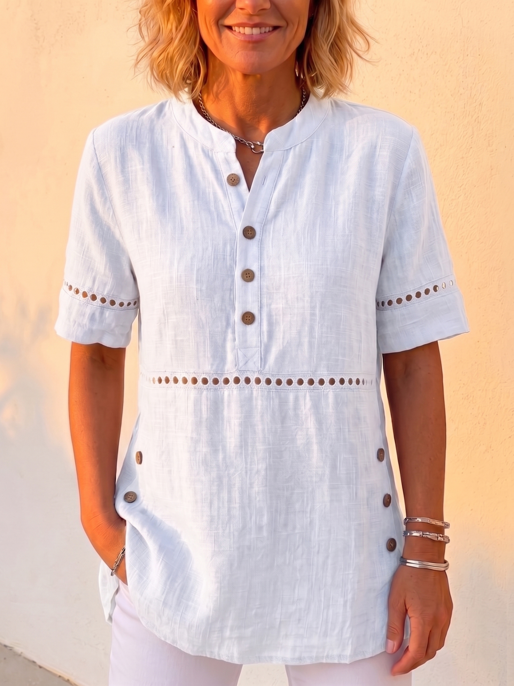 Leinen-Bluse mit Charme: Leicht, kühl, vielseitig-ZierMode