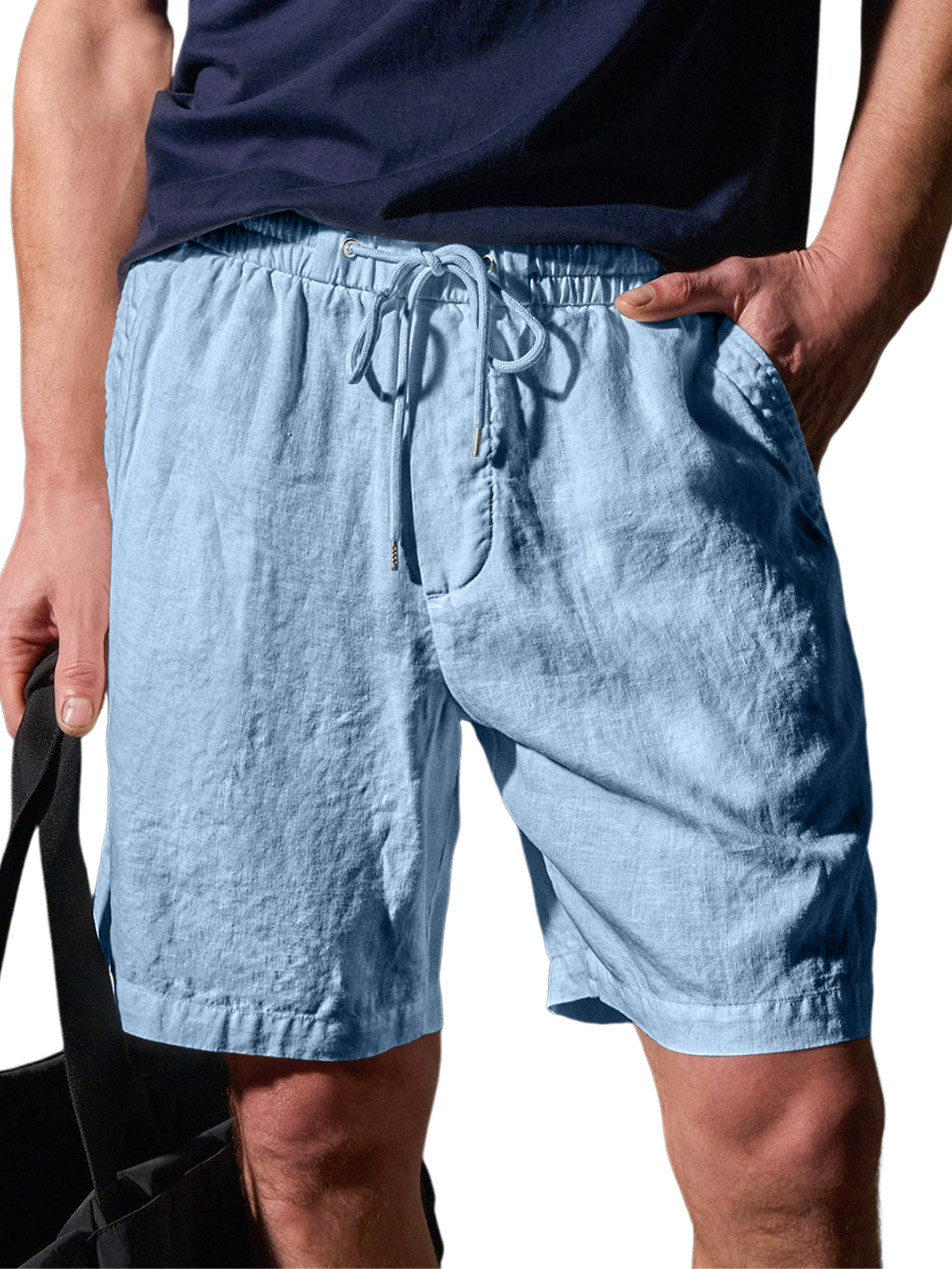Herren Daily Comfort Elastischer Bund Freizeit Einfarbige Shorts-ZierMode
