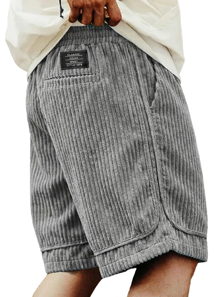 Retro-Freizeit-Shorts für Herren mit Taschen-ZierMode