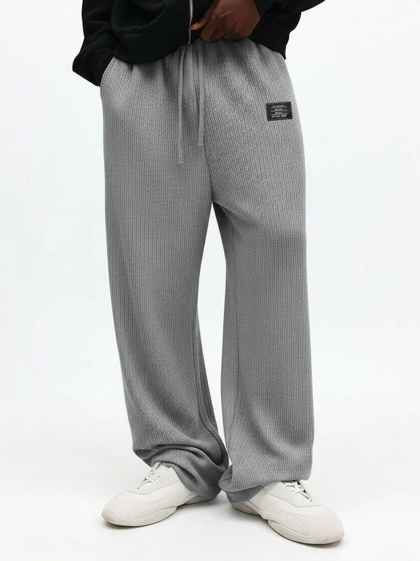 Lässige Herrenhose mit Stickerei und Logo-deurabatt