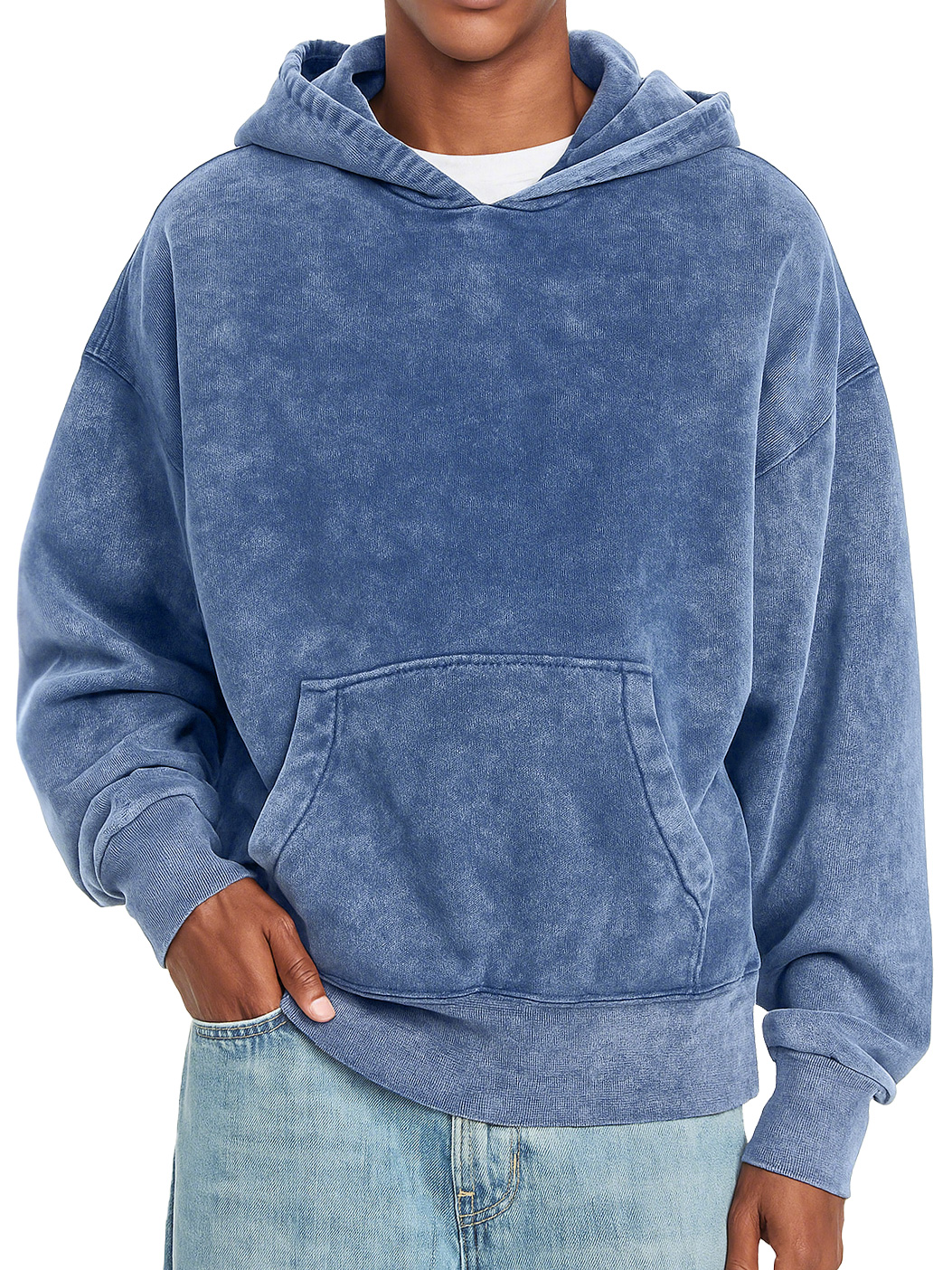 Herren Vintage 100% Baumwolle gewaschenen, abgenutzten, lässigen Kapuzenpullover-deurabatt