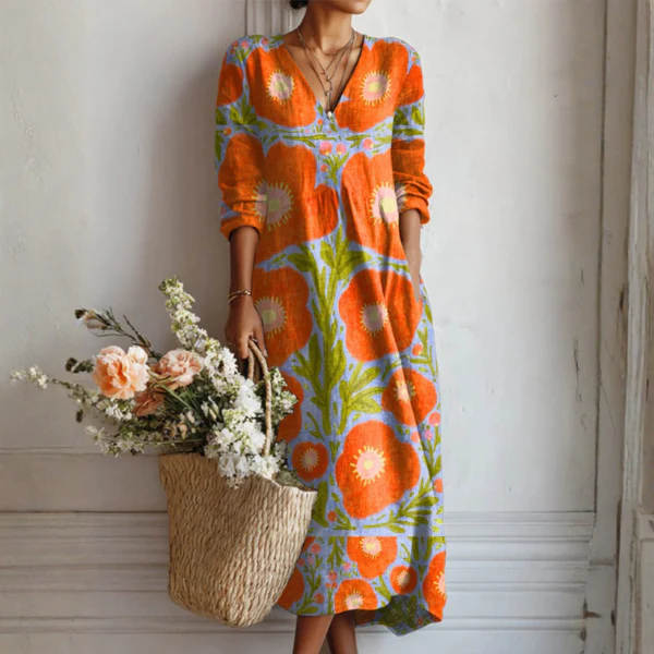 Künstlerisches Kleid mit entspannter Eleganz-ZierMode