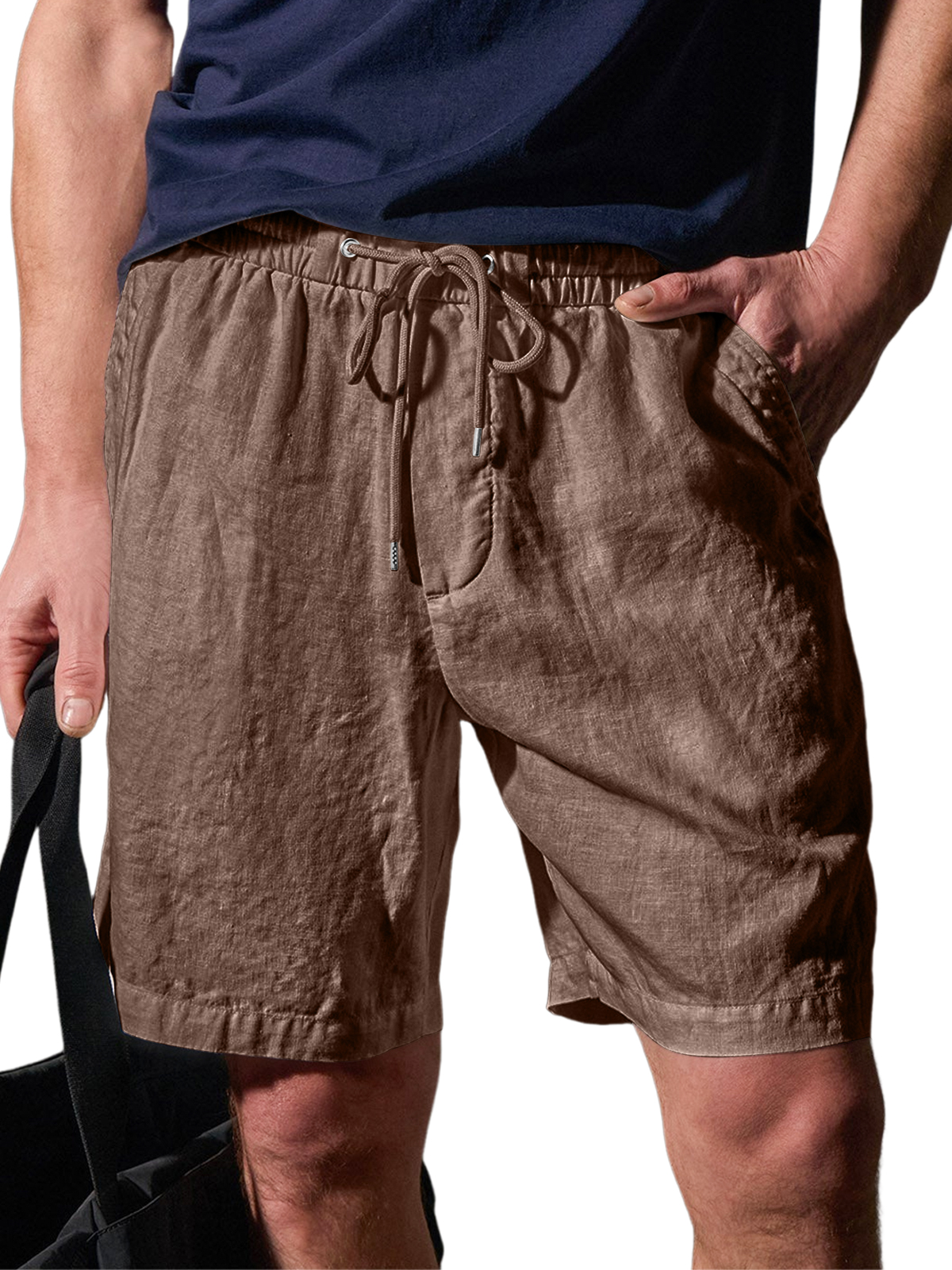 Herren Daily Comfort Elastischer Bund Freizeit Einfarbige Shorts-ZierMode