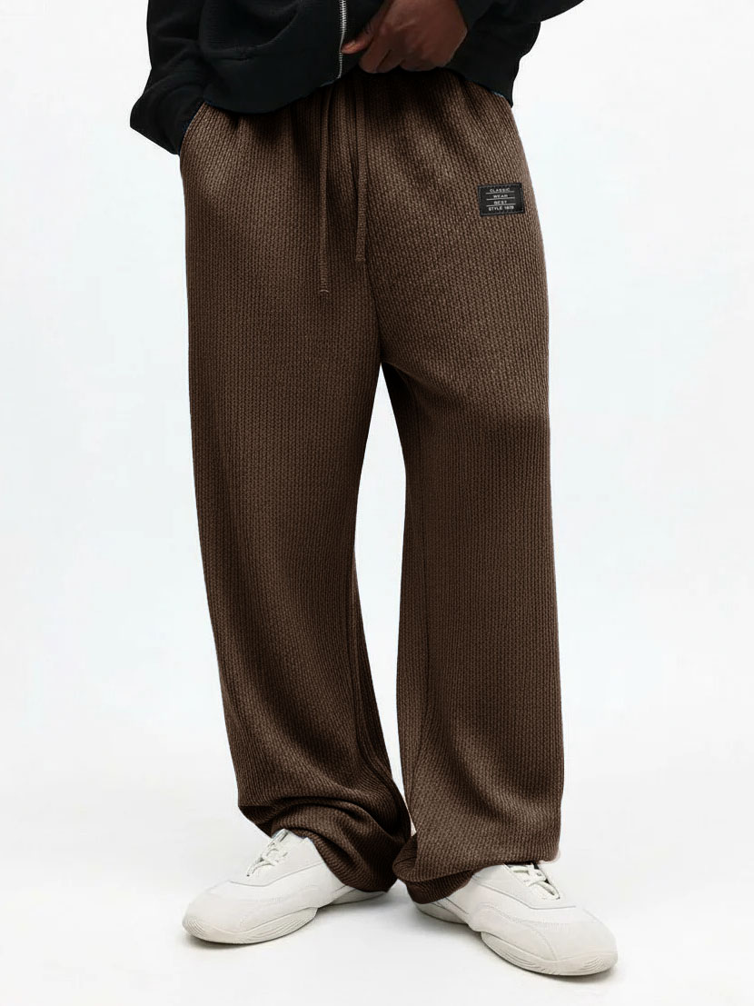 Lässige Herrenhose mit Stickerei und Logo-deurabatt