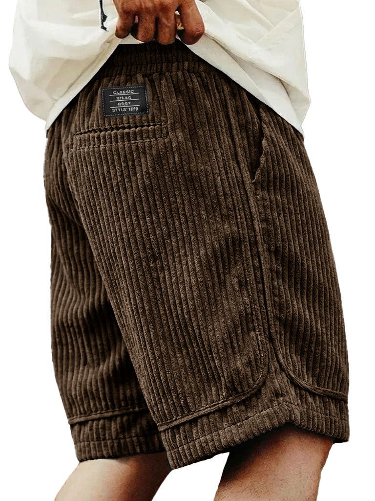 Retro-Freizeit-Shorts für Herren mit Taschen-ZierMode