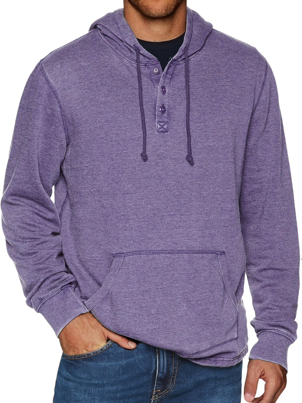 Herren-Alltags-Kapuzenpullover mit Knopfleiste-deurabatt