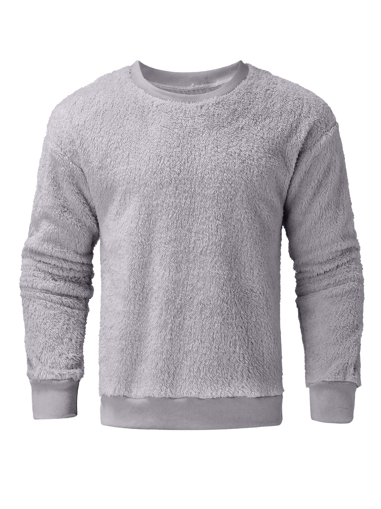 Herren Rundhals Doppelgesicht Samt Einfach Lässig Sweatshirt-deurabatt