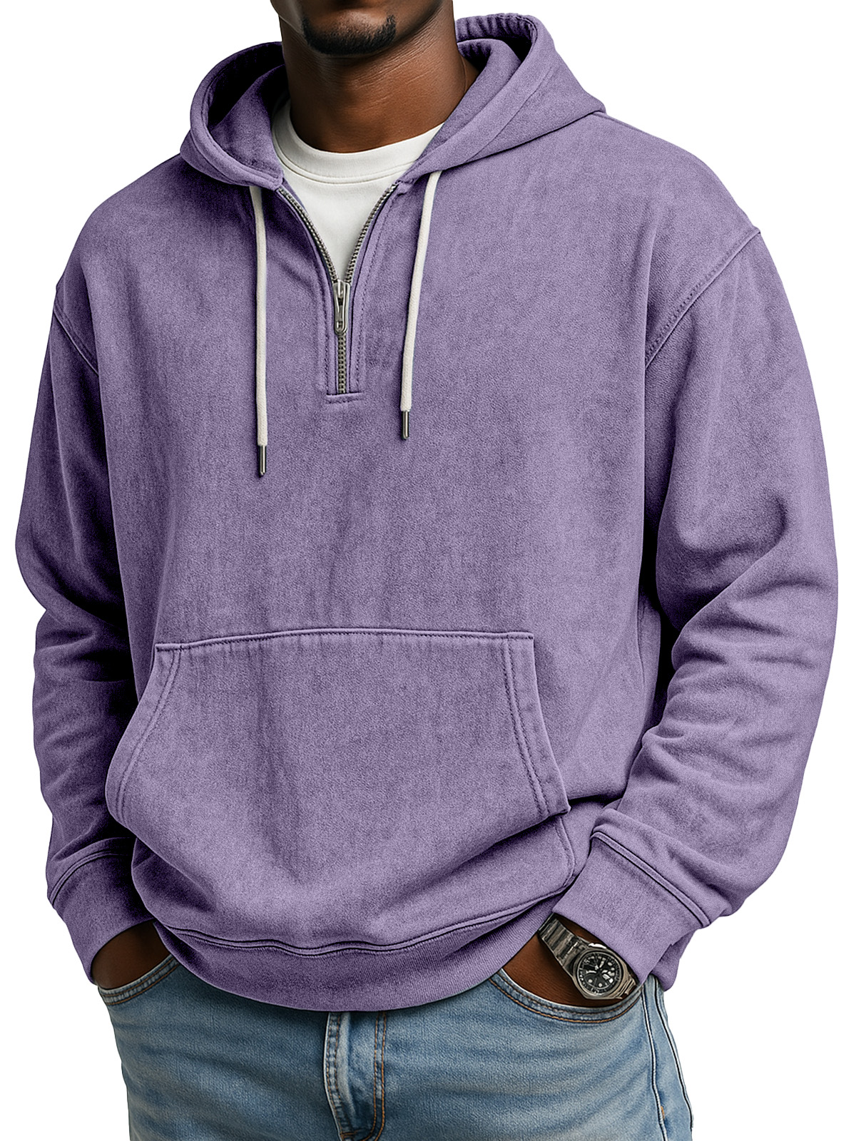 Schwarzer Freitag Frühverkauf - Herren Retro Freizeit Reißverschluss Kapuzenpullover mit langen Ärmeln-deurabatt
