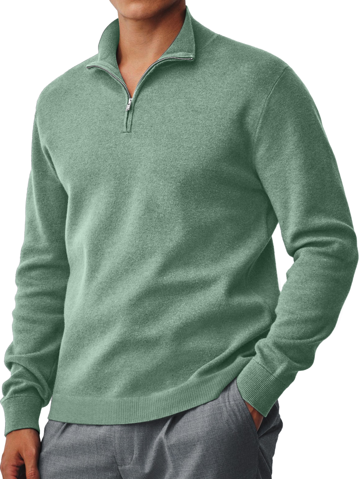Herren-Strickpullover mit Kragen und Reißverschluss für jeden Tag-deurabatt