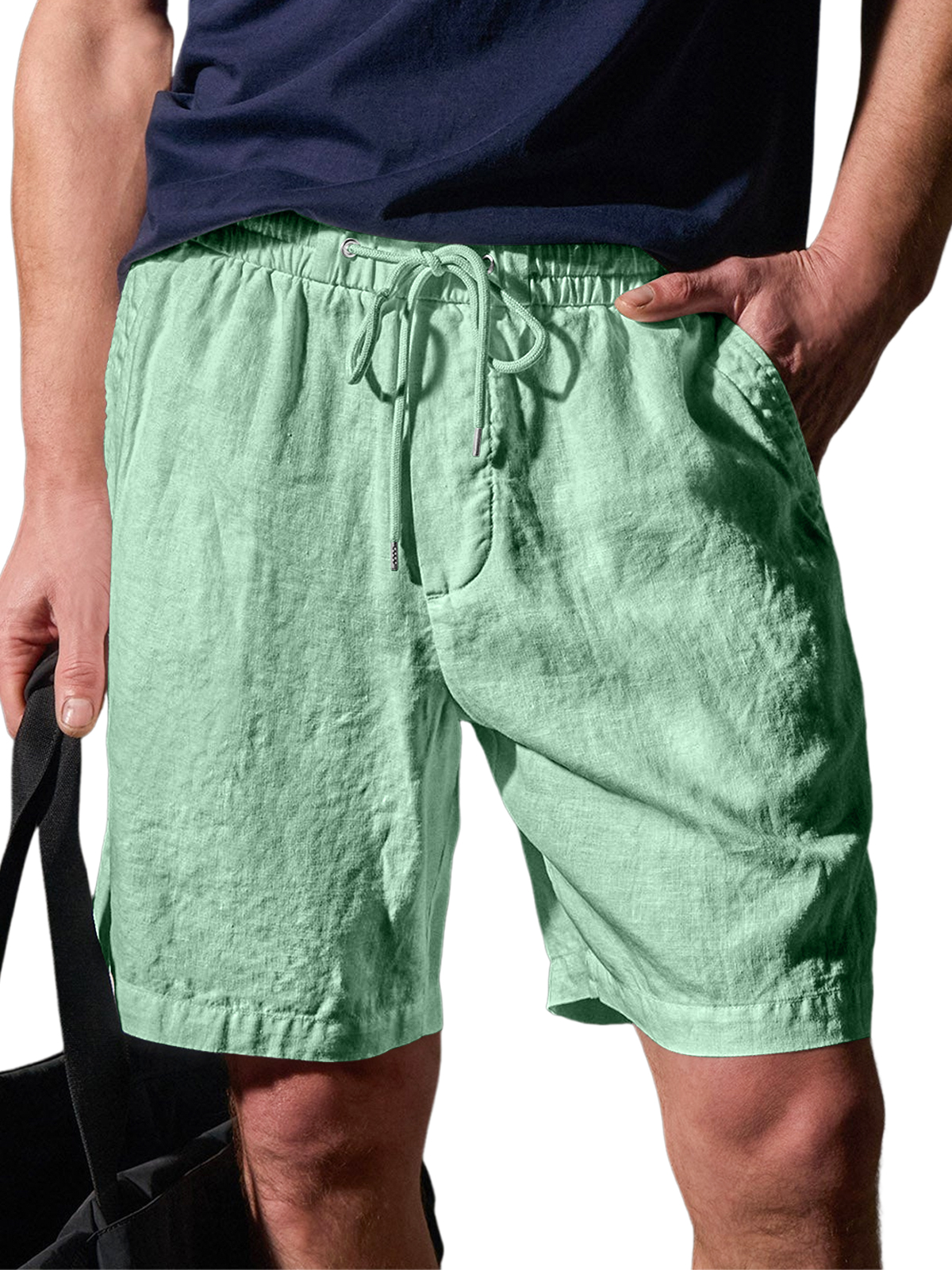 Herren Daily Comfort Elastischer Bund Freizeit Einfarbige Shorts-ZierMode