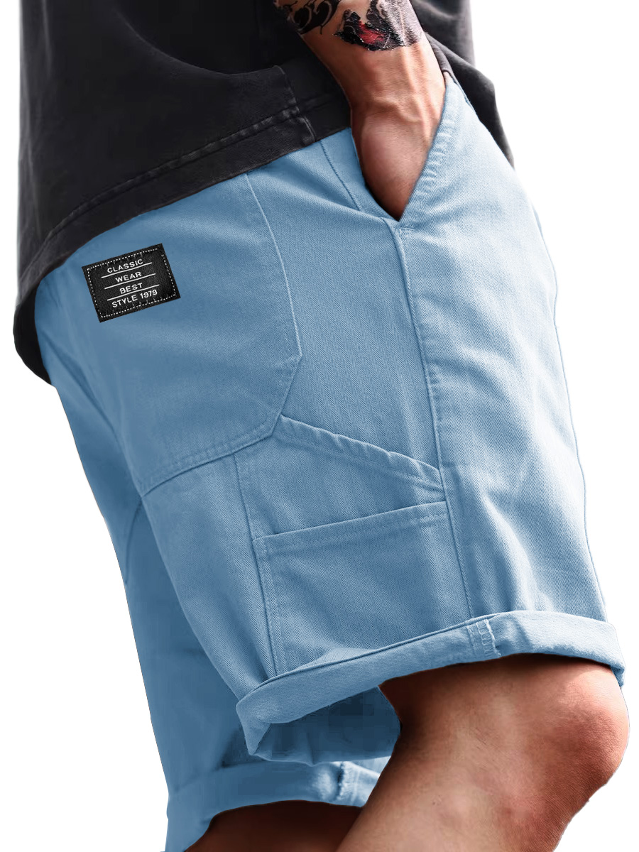 Lässige, lockere Herren-Arbeitsshorts mit mehreren Taschen für den Alltag-ZierMode