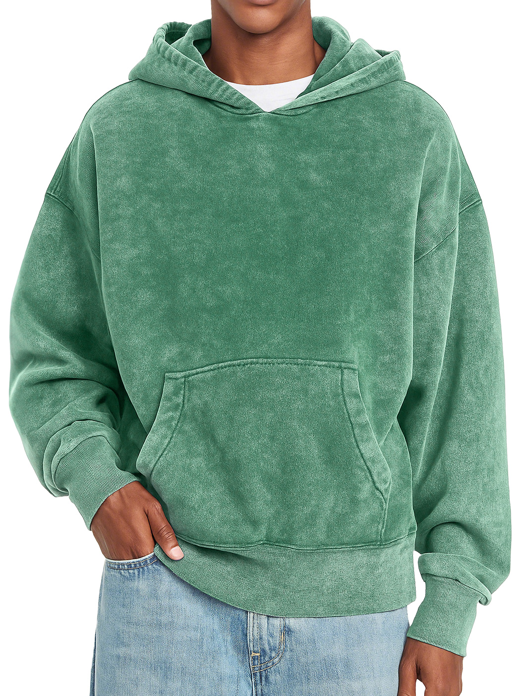 Herren Vintage 100% Baumwolle gewaschenen, abgenutzten, lässigen Kapuzenpullover-deurabatt