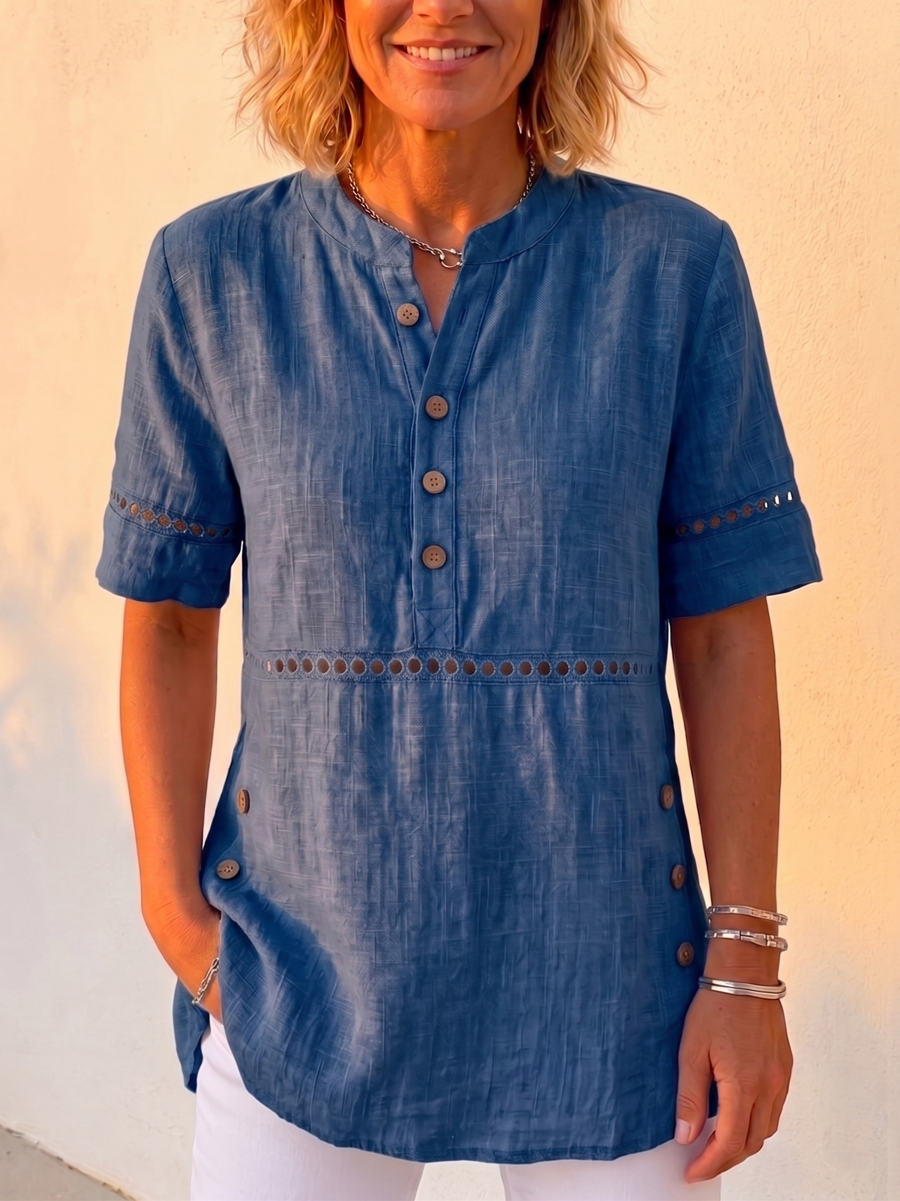 Leinen-Bluse mit Charme: Leicht, kühl, vielseitig-ZierMode
