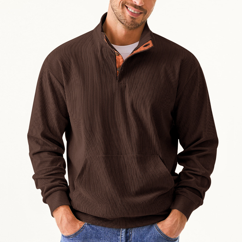 🔥Herbst-Vorverkauf🔥Lässiger Pullover mit langen Ärmeln und Stehkragen für Herren-deurabatt