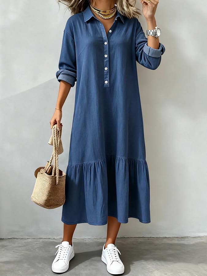 Lässiges Jeanshemdkleid für Damen