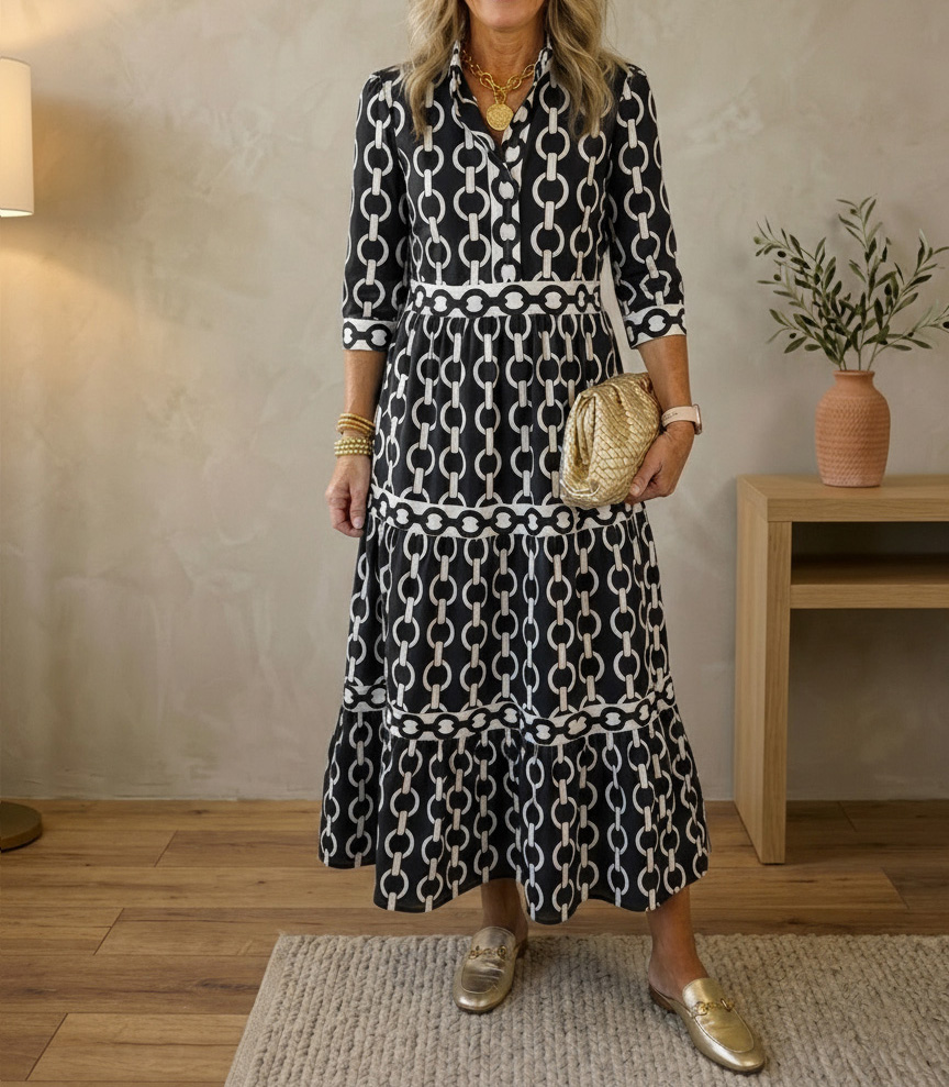 New Arrivals🔥 Chain Print Vintage Party Dresses