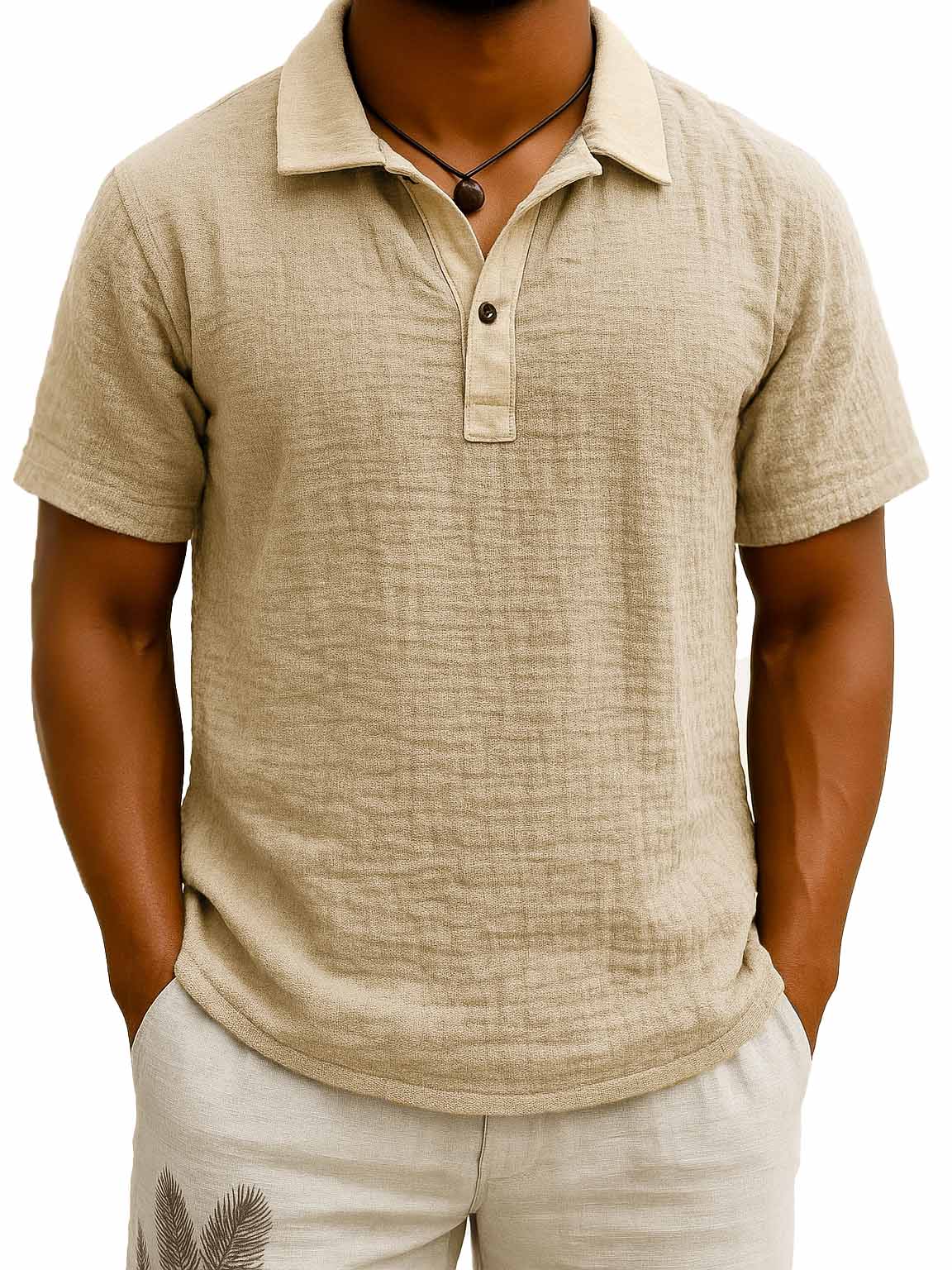 Herrenmode Retro Kontrastfarbe Revers Kurzarm Poloshirt-deurabatt