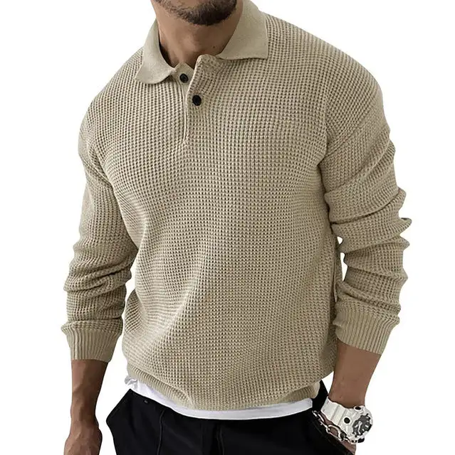 Zeitlos & Modern gestricktes Poloshirt-deurabatt