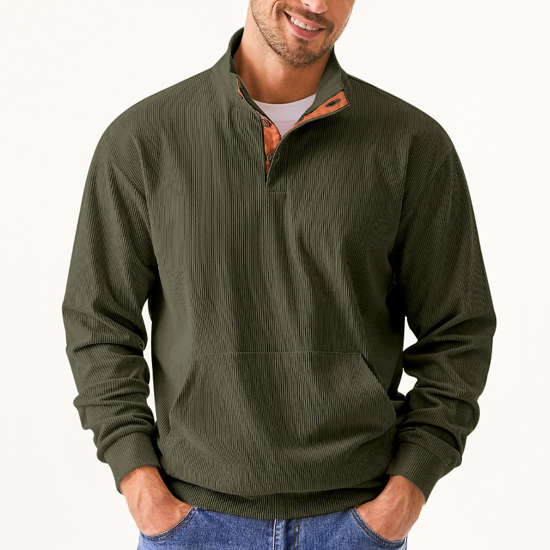 🔥Herbst-Vorverkauf🔥Lässiger Pullover mit langen Ärmeln und Stehkragen für Herren-deurabatt