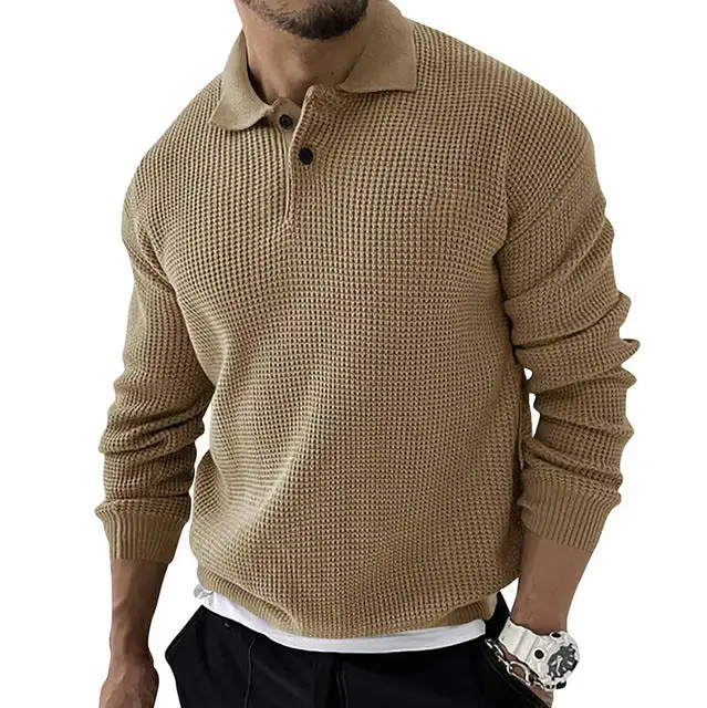 Zeitlos & Modern gestricktes Poloshirt-deurabatt