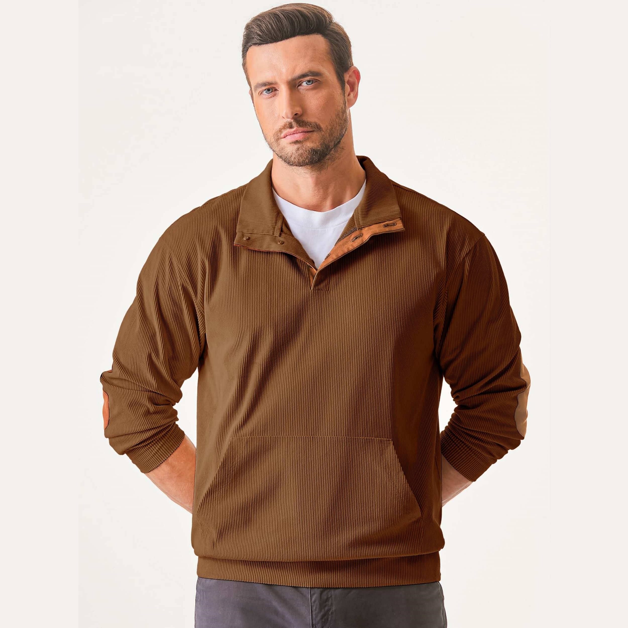 🔥Herbst-Vorverkauf🔥Lässiger Pullover mit langen Ärmeln und Stehkragen für Herren-deurabatt