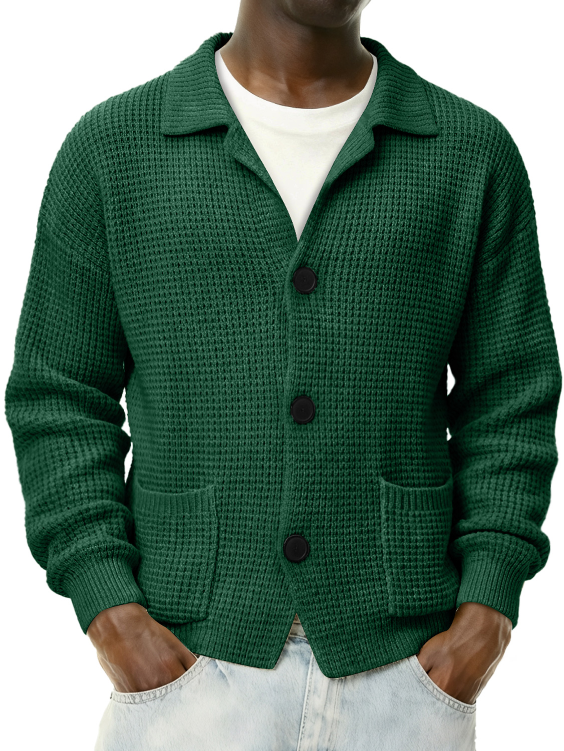 Männer Einfach Stehkragen Freizeit Strickpullover Cardigan-deurabatt