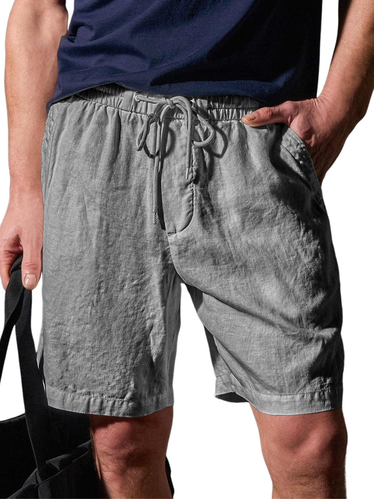 Herren Daily Comfort Elastischer Bund Freizeit Einfarbige Shorts-ZierMode